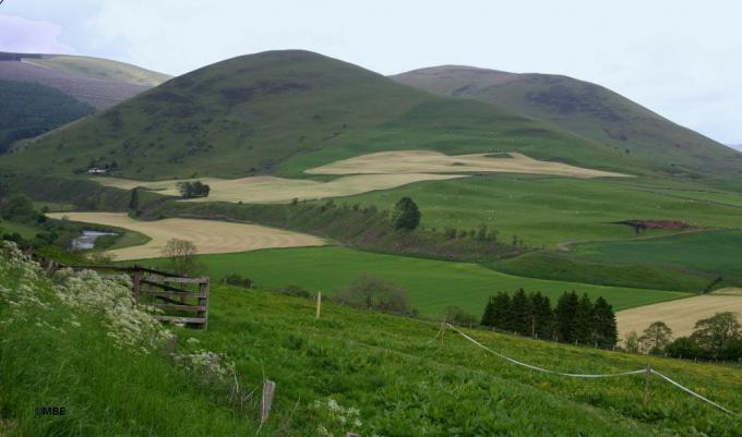Lahan pertanian di Skotlandia.