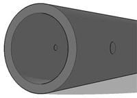 Ilustração digital de um tubo de aço.