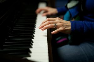 Музыка для чтения на фортепиано и руководство по размещению рук