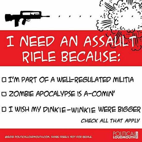 Meme e cartoni contro le armi da fuoco