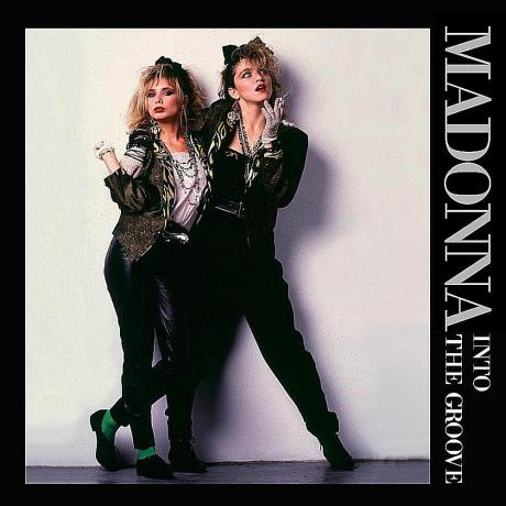 Обложка на сингъла на Мадона " Into the Groove".