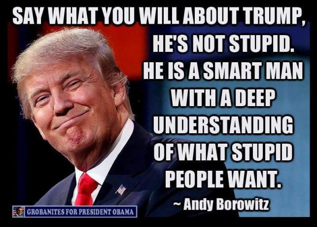 Andy Borowitz, Trump ve Aptal İnsanlar üzerine
