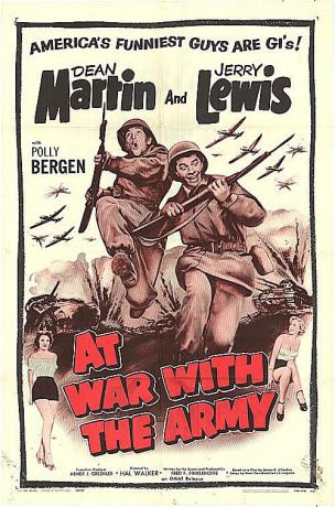 La locandina del film " At War With the Army" con Dean Martin e Jerry Lewis