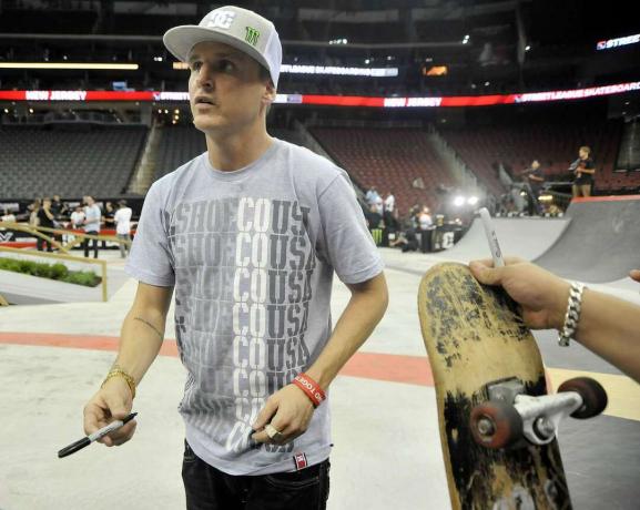 Rob Dyrdeks 2012 Street League Skateboarding - Media Day & Skater Practice