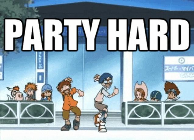 Парти Hard Digimon Meme