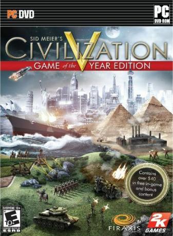 Scatola del gioco dell'anno di Sid Meier's Civilization V