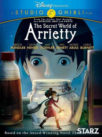 Carátula del DVD " El mundo secreto de Arrietty".