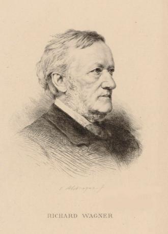 Retrato del compositor Richard Wagner