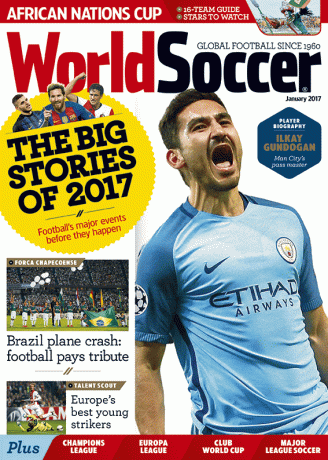 Arte de portada para la revista World Soccer