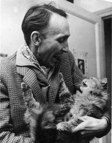 Portretul lui Andre Bazin cu pisica