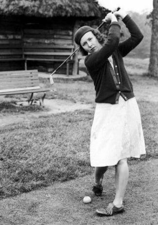Golfo žaidėja Betty Jameson San Antonijuje, Teksase, 1940 m.