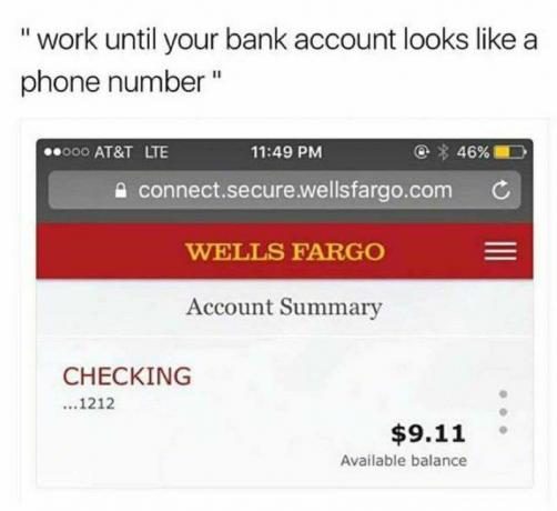 banka hesabınız telefon numarası gibi görünene kadar çalışın: 911