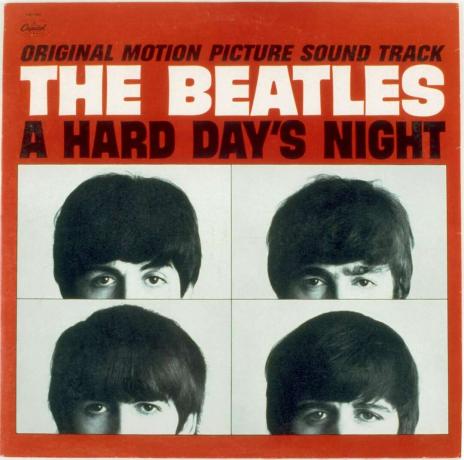 Capa do álbum " A Hard Day's Night" dos Beatles