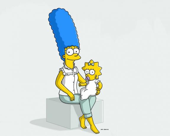 Мардж и Мэгги Симпсон