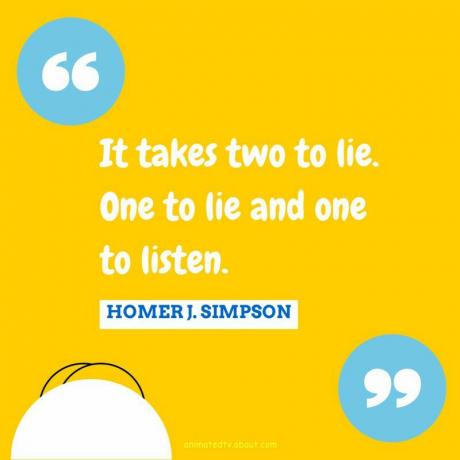 Цитата Гомера Симпсона о лжи