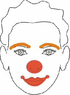 Conception facile de peinture de visage de clown