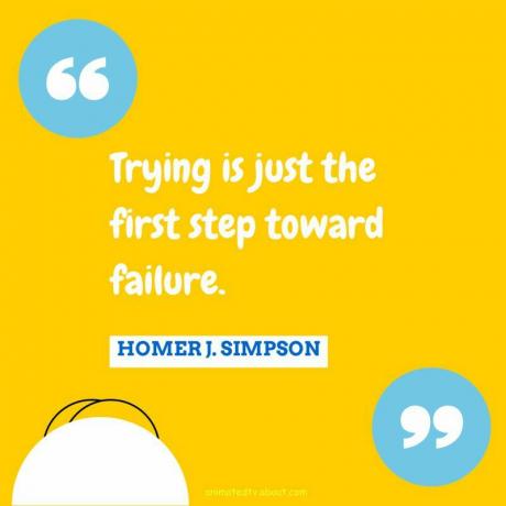 Homer Simpson citat om misslyckande