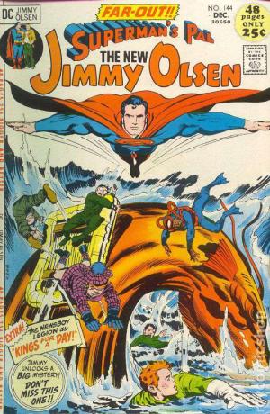 Coperta filmului „Superman’s Pal, Jimmy Olsen” #144