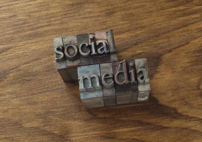 sociale media afdrukken stempel