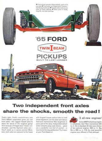 1965. gada Ford kravas automašīnas sludinājums