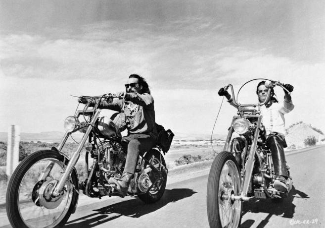 Dennis Hopper și Peter Fonda în Easy Rider