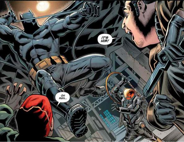 Komiksový panel z Batman v SUperman Prequel Comic ft Batman