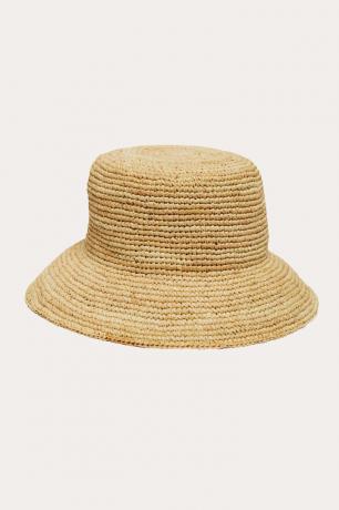 Słomkowy kapelusz typu Bucket
