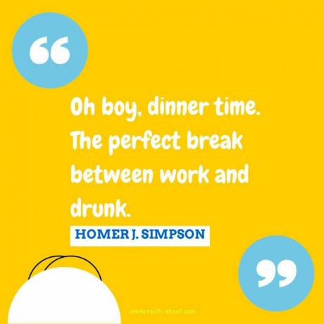 Homer Simpson พูดถึงเวลาอาหารเย็น