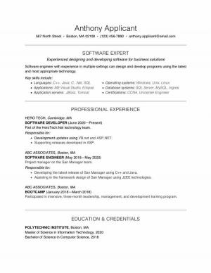 Ejemplo de carta de presentación y currículum de desarrollador de software