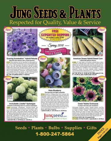 Omslaget till 2018 års Jung Seed & Plants-katalog