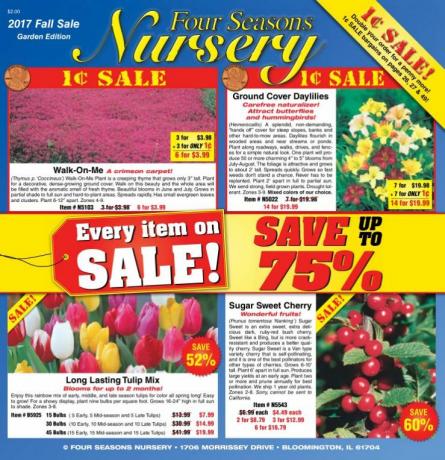 Podzimní katalog Four Seasons Nursery 2017