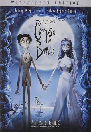 Carátula del DVD " Corpse Bride".
