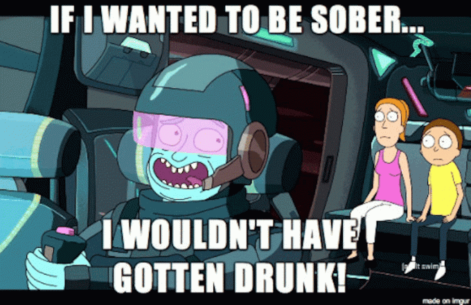 meme sobrio di Rick e Morty