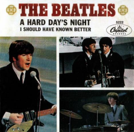 Beatles A Hard Day's Night-omslag