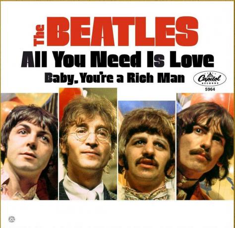 Portada de los Beatles All You Need Is Love