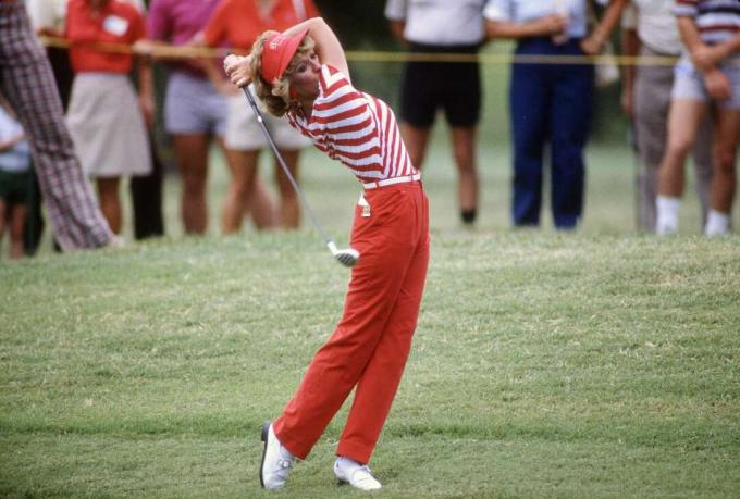 Golfçü Jan Stephenson'ın 1983'teki salıncak
