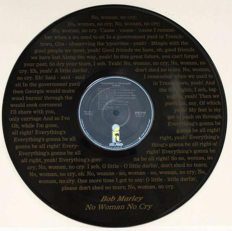 Čierna vinylová 12-palcová LP platňa „No Woman No Cry“.
