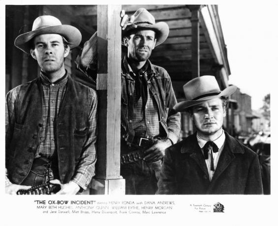 Harry Morgan și Henry Fonda în „Incidentul Ox-Bow”