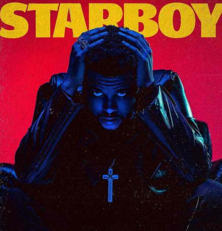 Capa do álbum " Starboy" do Daft Punk.