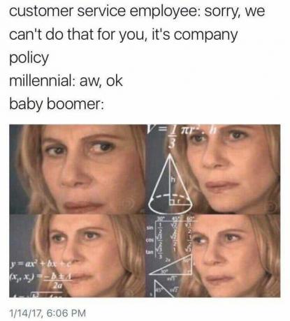 Baby Boomers'ın asla hayırı nasıl cevaplamadığına dair meme