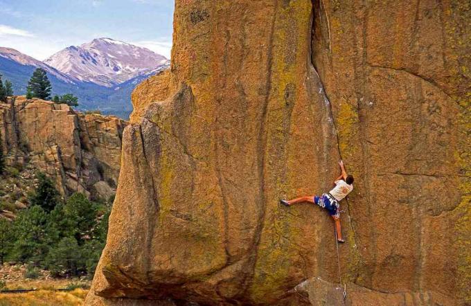 In Fear of Fear (5.13-) är en trad crack-klättring nära Buena Vista, Colorado.