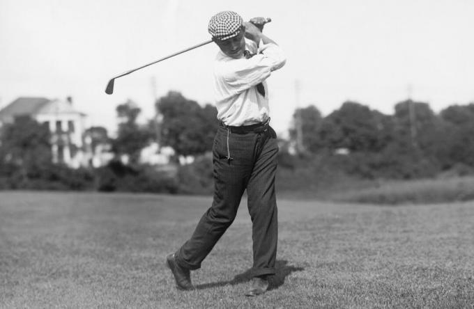 Игрок в гольф Джон Шиппен, около 1913 г.