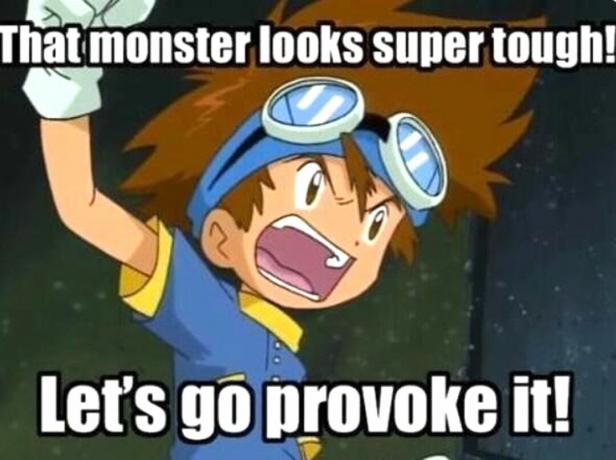 Трудно чудовище Digimon Meme