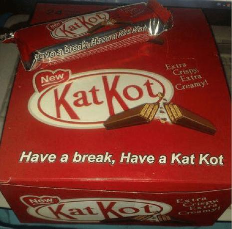 slå af Kit Kats kaldet Kat Kot