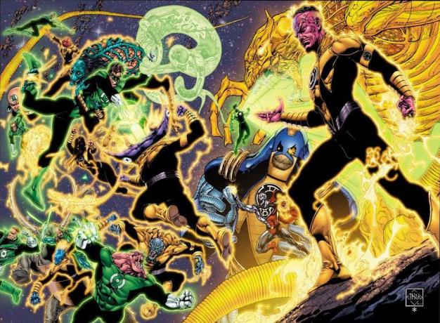 Sinestro Corps War illustrazione di Ethan Van Sciver