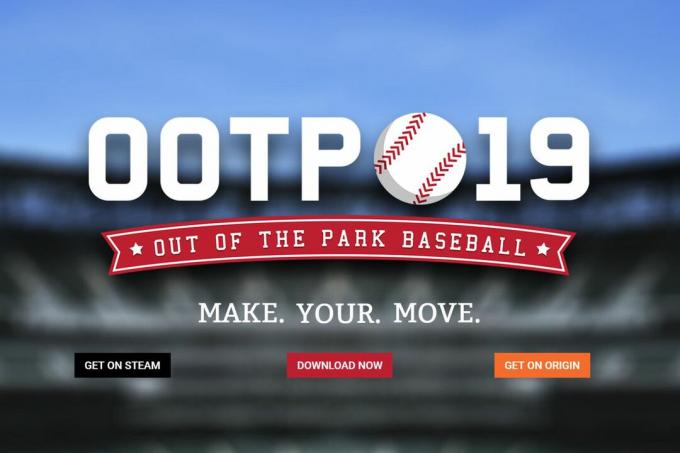 Ud af Park Baseball-hjemmesiden