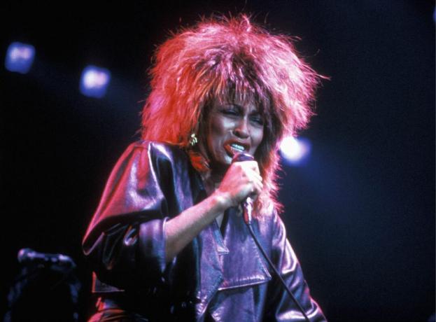 Tina Turner sahnede performans sergiliyor