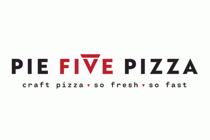 Logo ciasto pięć pizzy