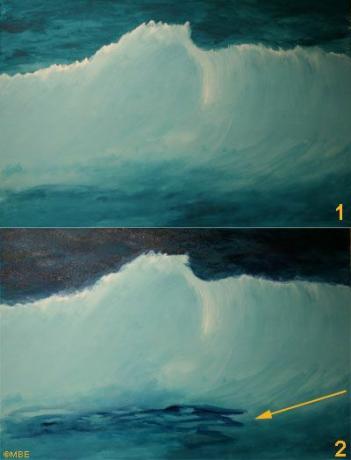 Demonstrație de pictură pe mare