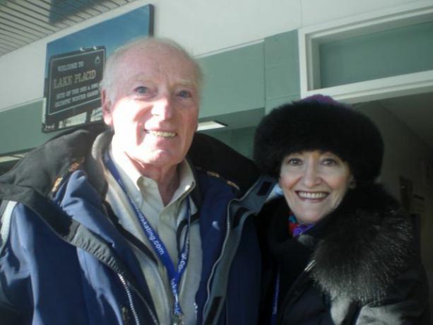 Iluuisutamistreeneri legend Ron Ludington koos maailma- ja olümpiatreeneri Doreen Dennyga